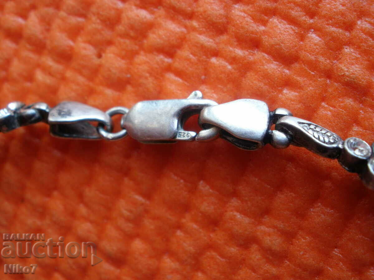 Παλιό ασημένιο βραχιόλι με πέτρες. - 6 Παλιό ασημένιο βραχιόλι με πέτρες. - 6