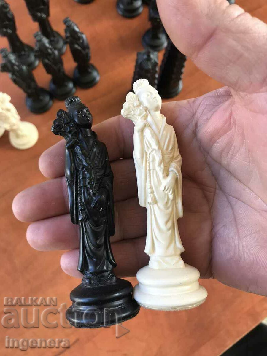 FIGURĂ FIGURI ORNAMENTE DE ALABASTRU 15 ALB ȘI 15 NEGRU - 6