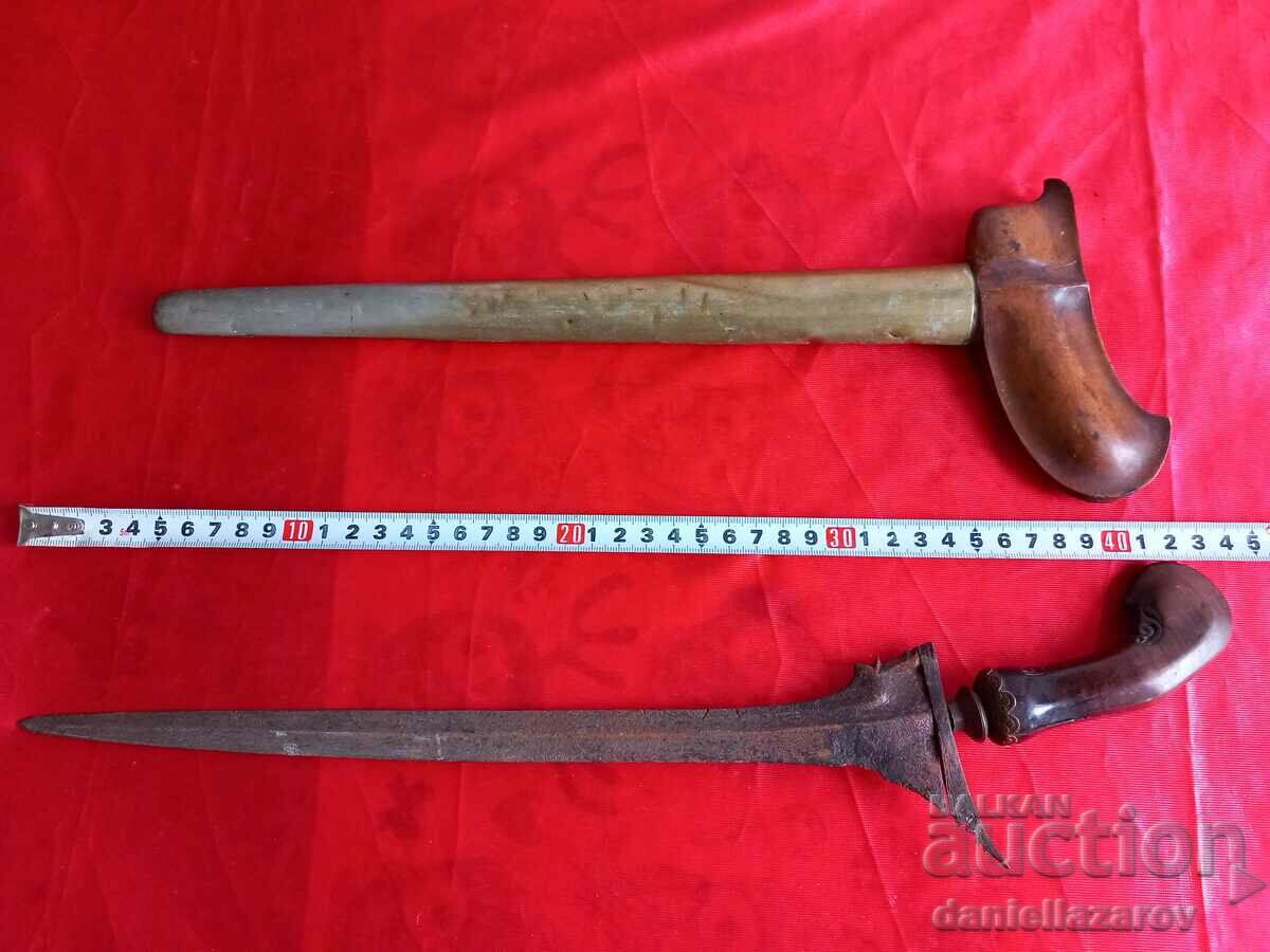 19th Century Antique Dagger KRIS, Keris, Damascus Steel - 6