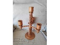 Wooden candlestick for 4 candles