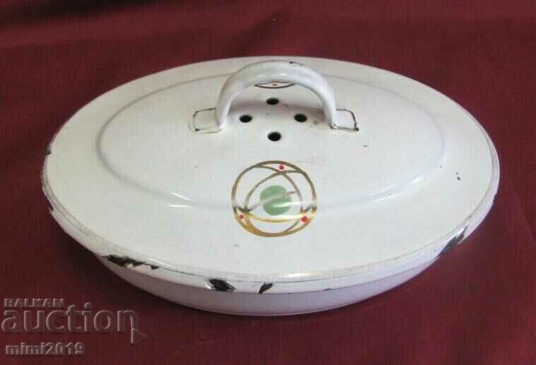 Delivery of Art Nouveau Old Metal Enamel Soap Box Delivery of Art Nouveau Old Metal Enamel Soap Box