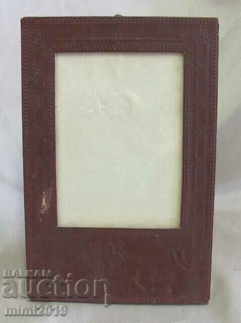 Old USSR Leather Photo Frame Old USSR Leather Photo Frame
