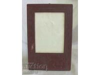 Ramă foto din piele veche URSS