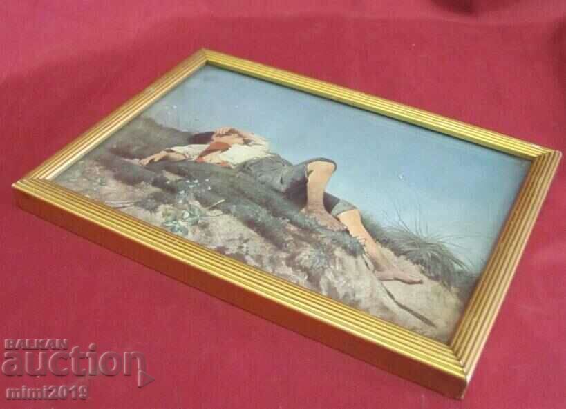 Delivery of Old Color Lithograph