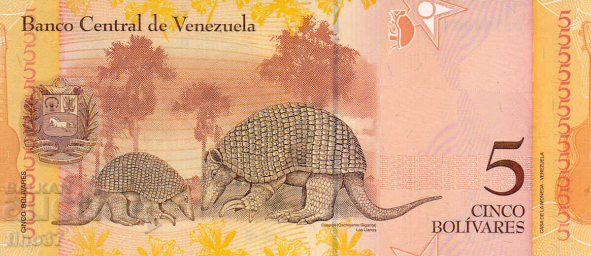 Auction tino37- VENEZUELA - 5 BOLIVARA - 2008 - UNC Auction tino37- VENEZUELA - 5 BOLIVARA - 2008 - UNC