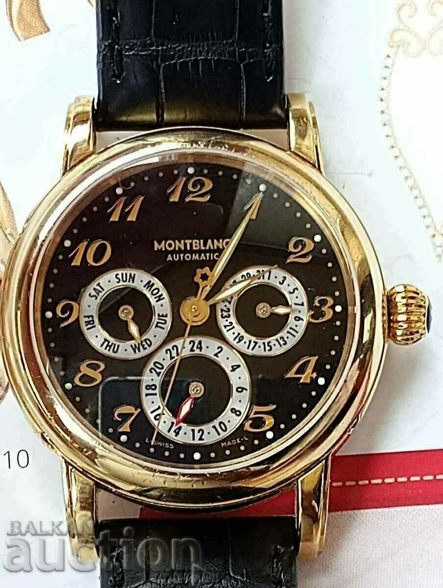 Montblanc Meisterstuck Dual Time Calendar Automatic Gold