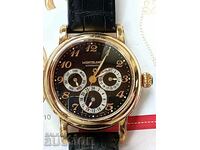 Montblanc Meisterstuck Dual Time Calendar Automatic Gold