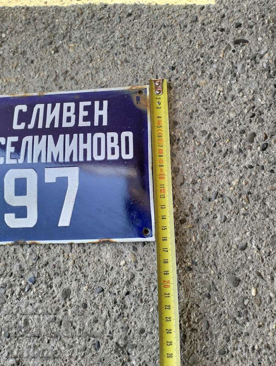 Auction Enamel plate Auction Enamel plate