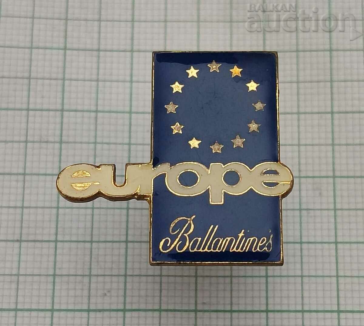 BALLANTINES EUROPE WHISKY LOGO BADGE PIN