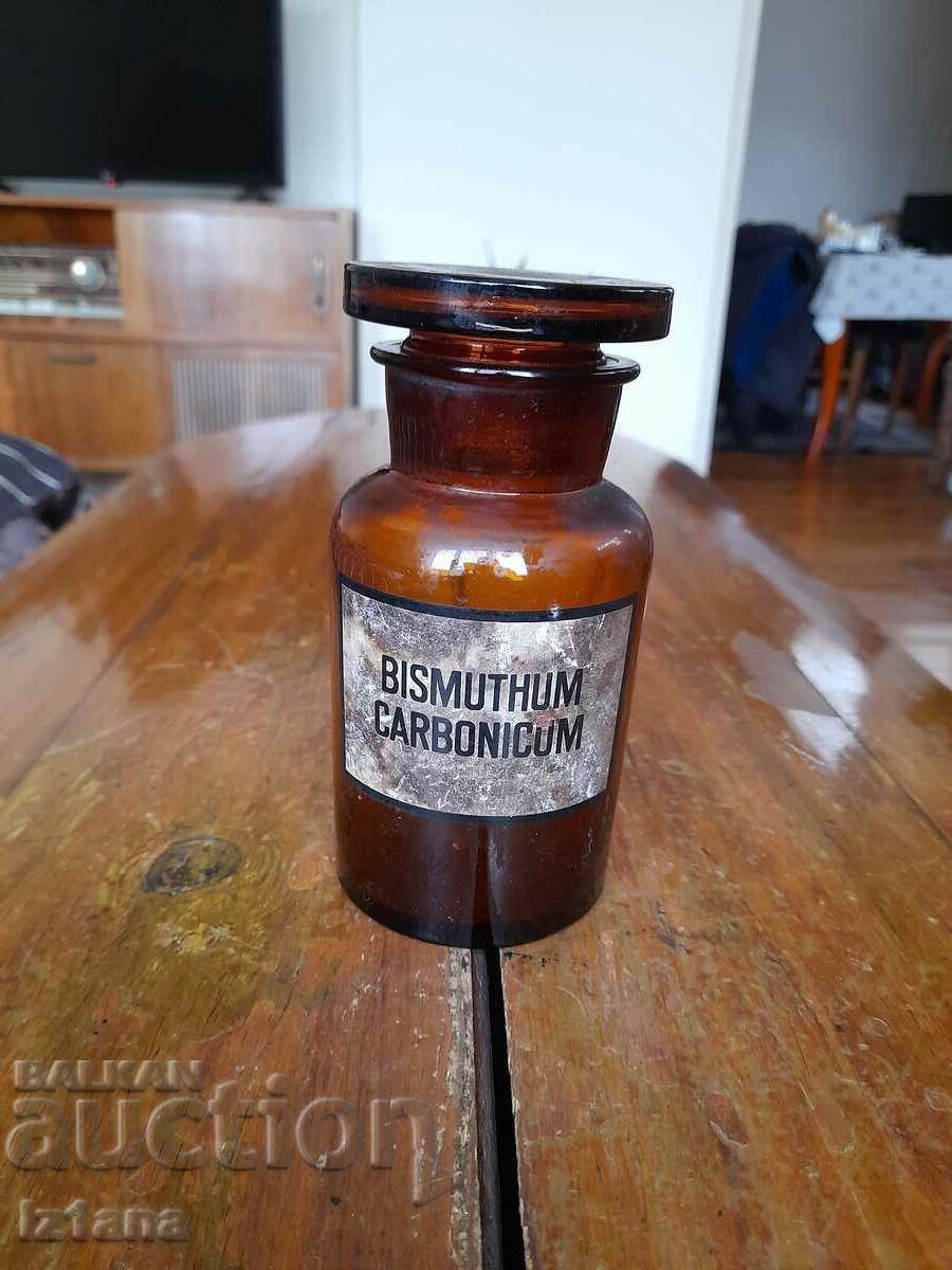 Sticla veche de farmacie, borcan Sticla veche de farmacie, borcan
