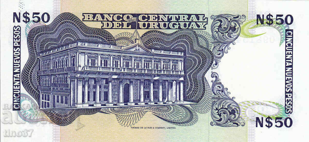 Auction tino37- URUGUAY - 50 NEW PESOS - 1989 - UNC Auction tino37- URUGUAY - 50 NEW PESOS - 1989 - UNC