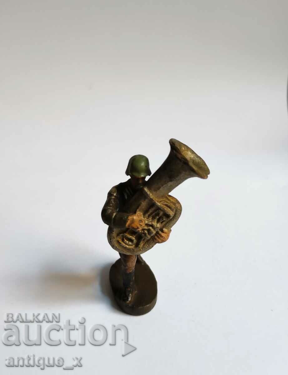 Old German figurine - Elastolin - German military musician