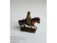 Old German figurine - Duro - soldier on horseback