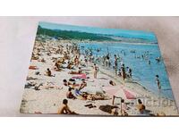 Пощенска картичка Ахтопол Плажът 1987