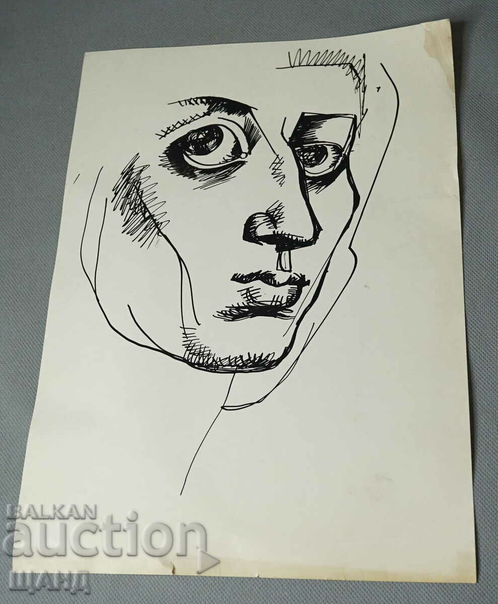 Стара Майсторска Рисунка картина проект плакат лице