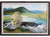 Голяма картина Планински пейзаж на К.Д. маслени бои