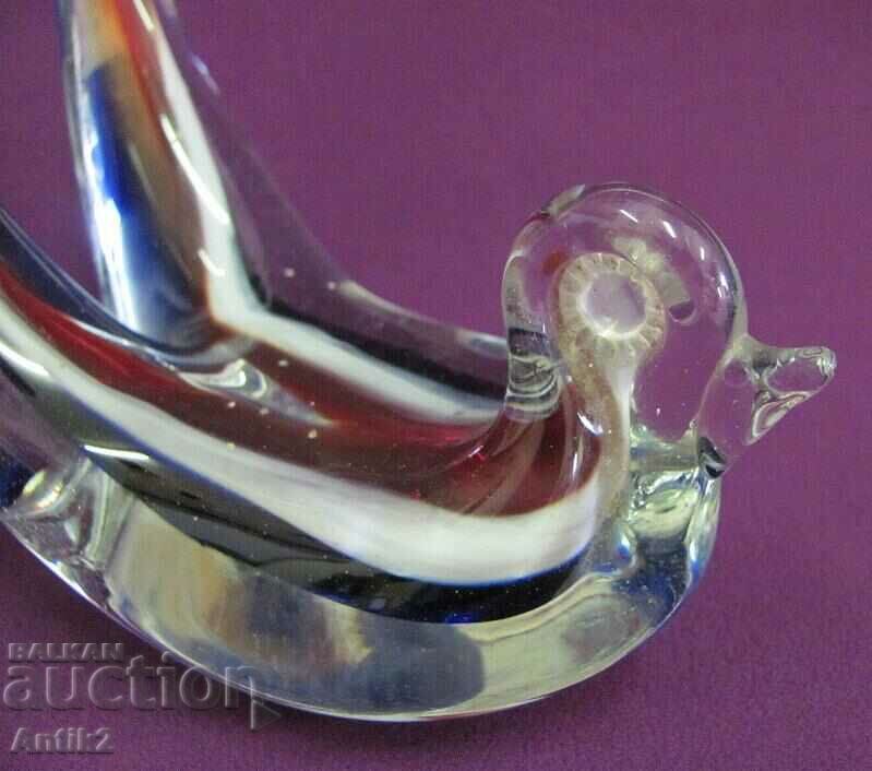 Auction Vintich Murano Crystal Glass Swallow Auction Vintich Murano Crystal Glass Swallow