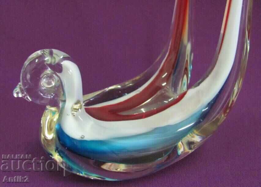 Auction  Vintich Murano Crystal Glass Swallow