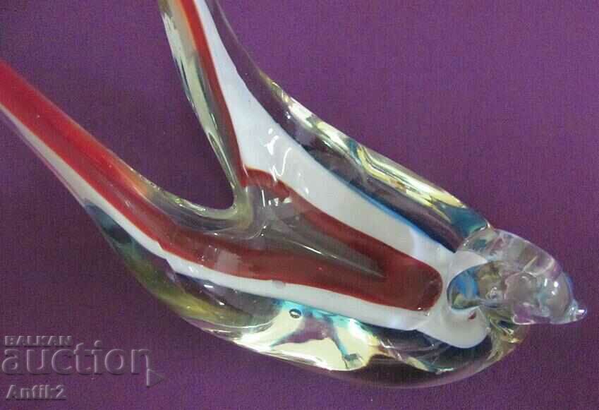 Vintich Murano Crystal Glass Swallow - 6