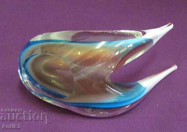 Vintich Murano Crystal Glass Swallow - 7