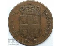 Regatul Sardiniei 3 centesimi 1842 Italia - destul de rar