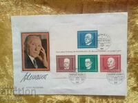 ADENAUER FIRST DAY POSTAL ENVELOPE