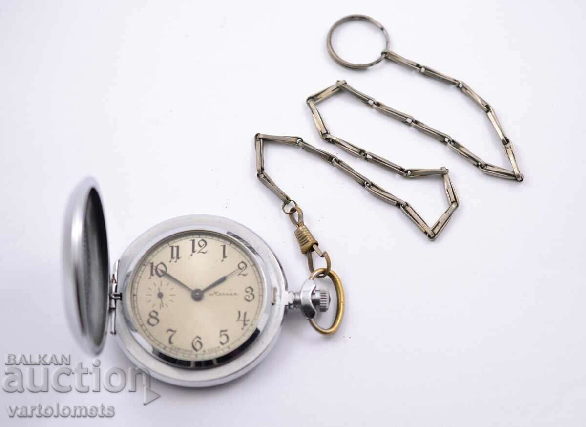 Vintage ρολόι τσέπης MOLNIYA USSR - λειτουργεί