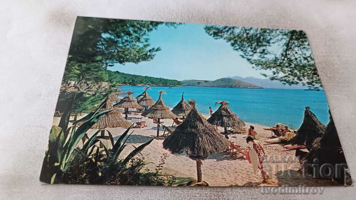 Carte poștală Mallorca Detaliul plajei 1964