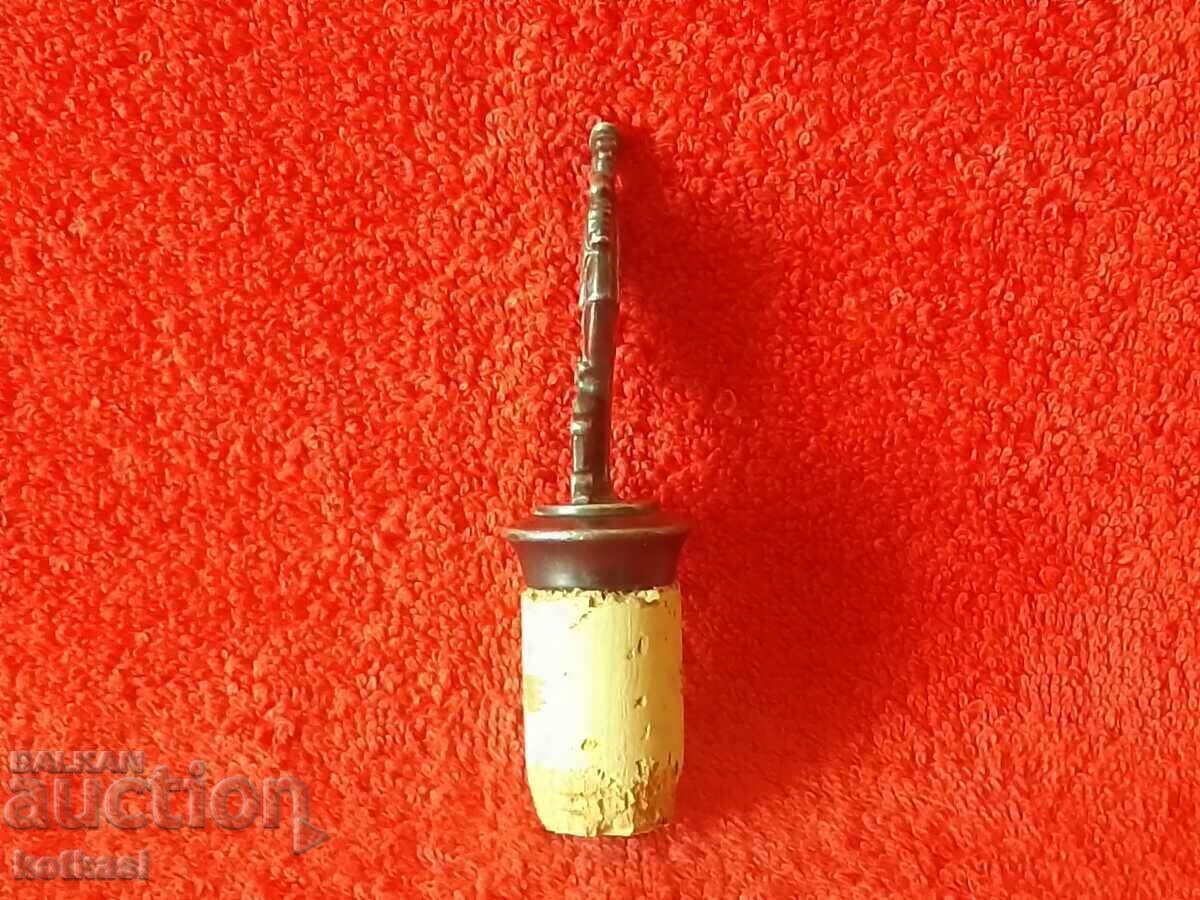 Figurină metalică cu capac de sticlă Câine mascul degustător marcat - 6