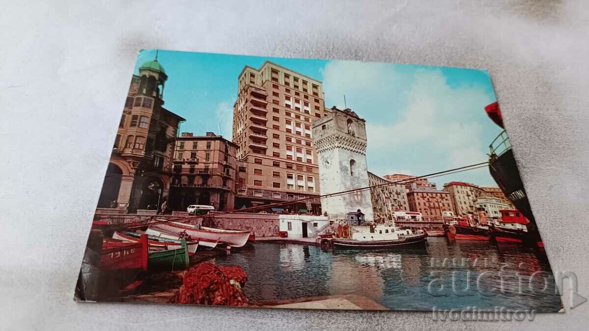 Postcard Savona Vacchia Darsena 1968