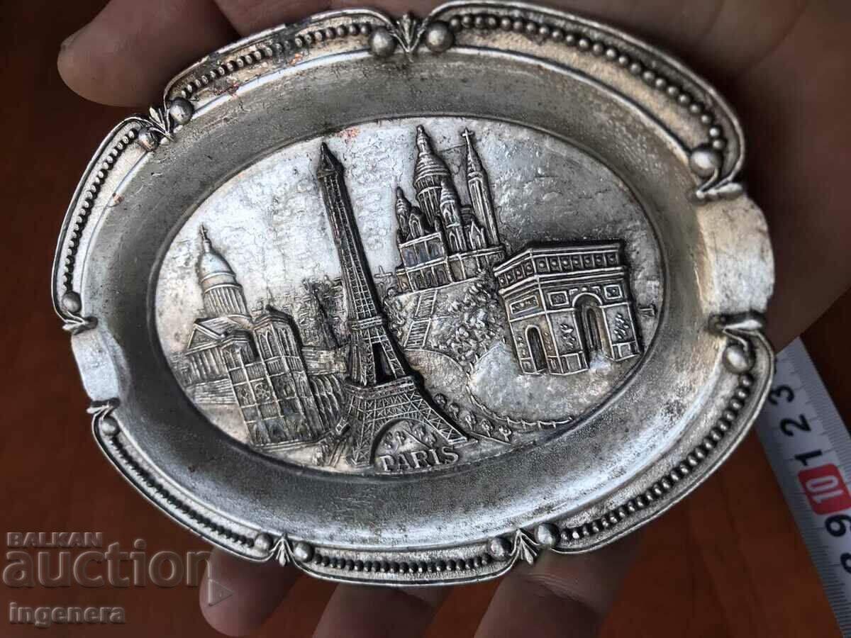 Auction  ASHTRAY ANTIQUE COPPER ALLOY PARIS RELIEF