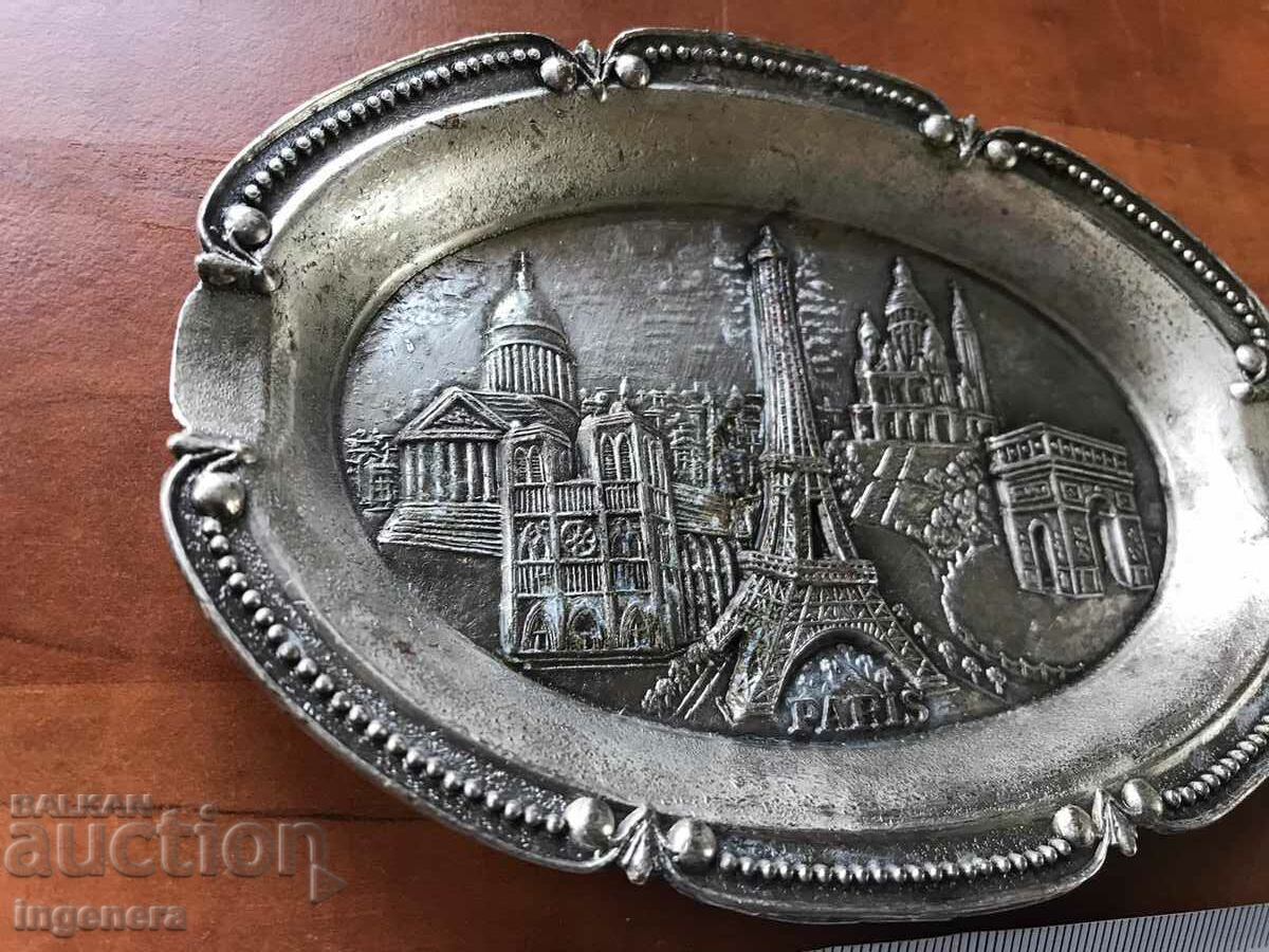 Delivery of ASHTRAY ANTIQUE COPPER ALLOY PARIS RELIEF