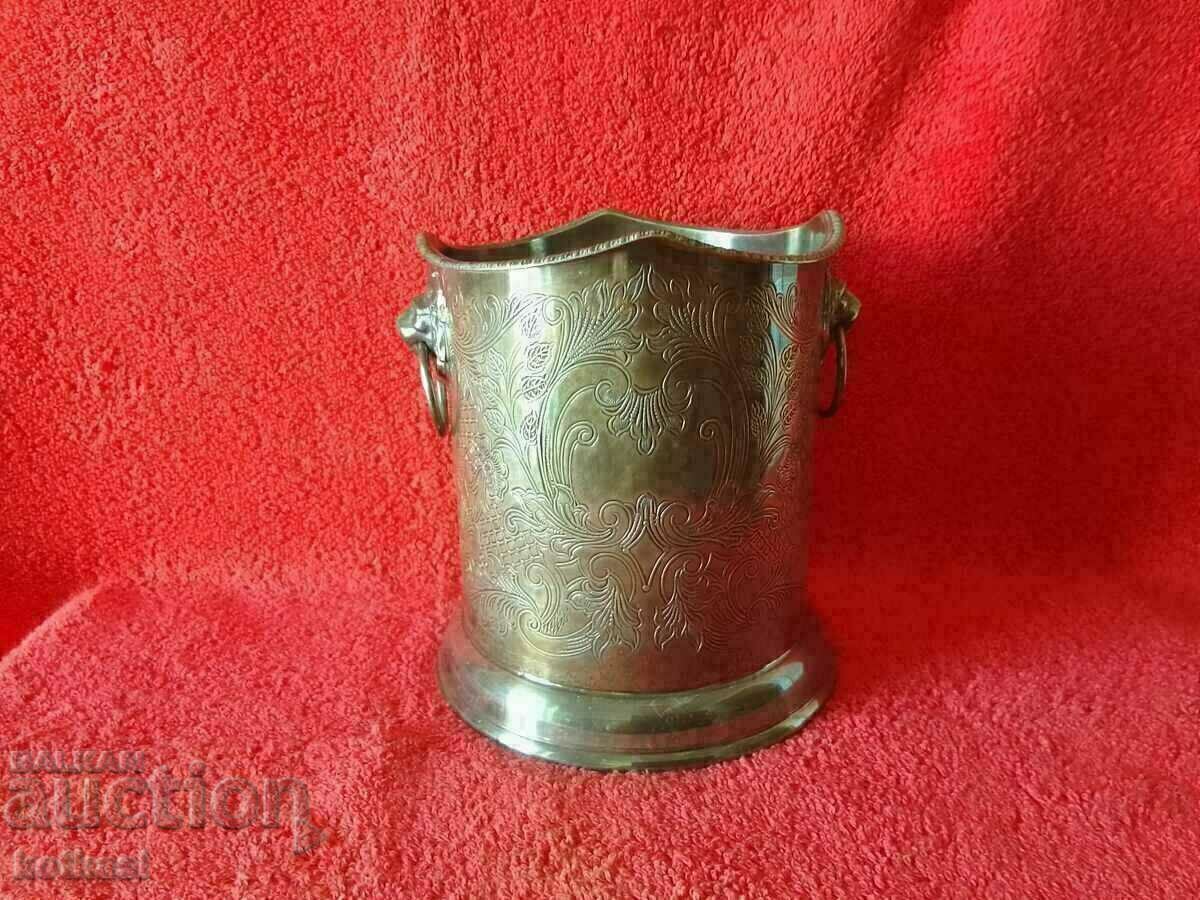 Old England SHEFFIELD Lion Heads Silver Plated Champagner Old England SHEFFIELD Lion Heads Silver Plated Champagner