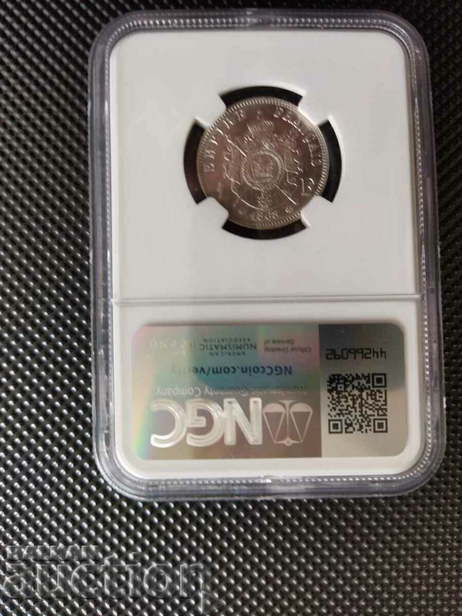 Auction France coin 1 franc 1868 certified NGC UNC RRR Auction France coin 1 franc 1868 certified NGC UNC RRR