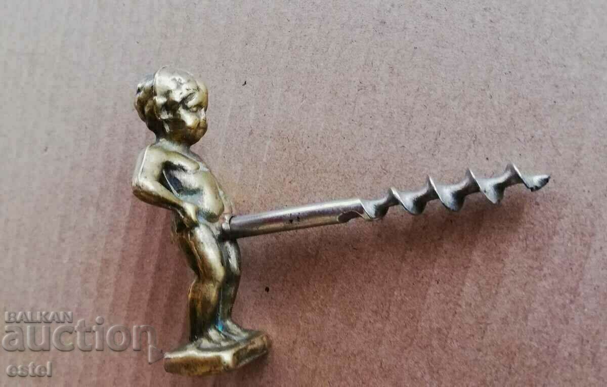 Corkscrew for bottles - bronze