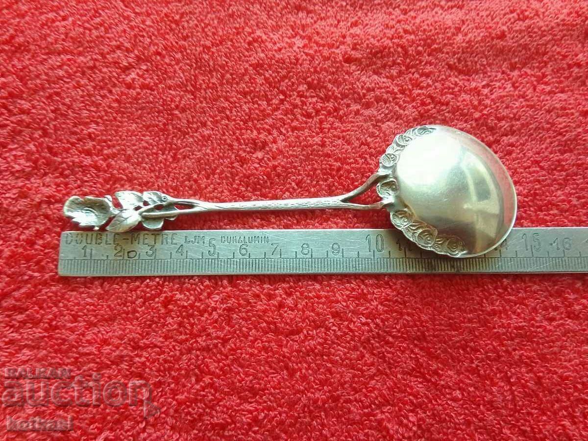 Old beautiful silver 800 spoon marked roses with price 125.50 BGN | € 64.17