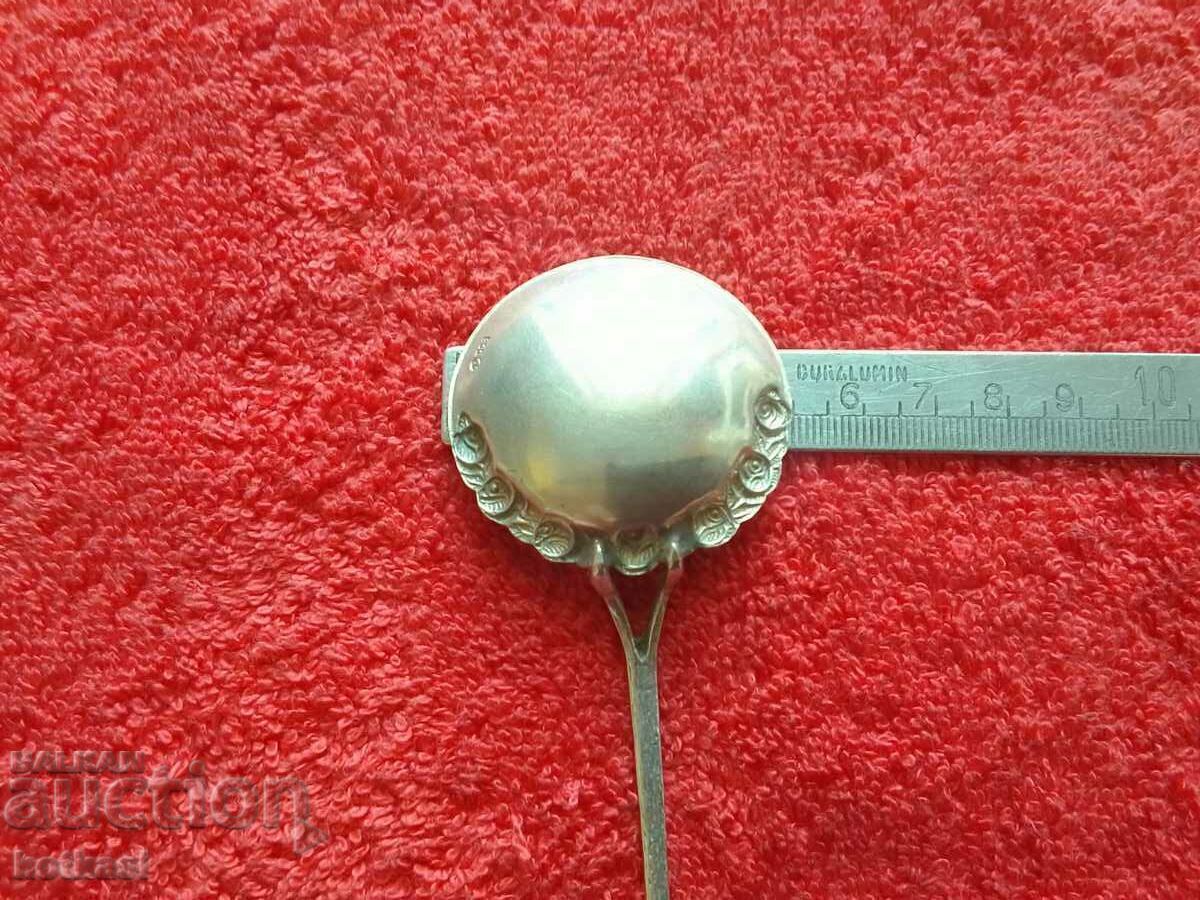 Auction  Old beautiful silver 800 spoon marked roses
