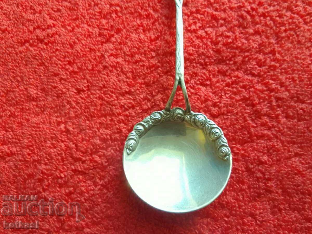 Old beautiful silver 800 spoon marked roses - 6