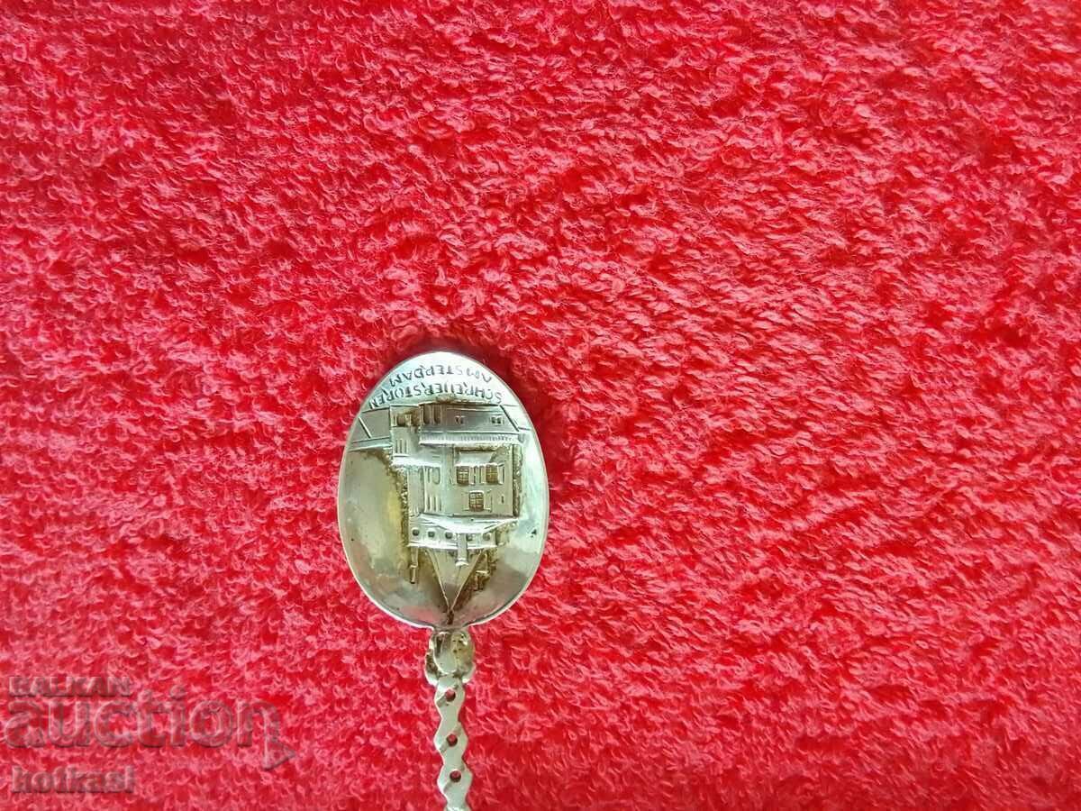 Auction  Beautiful old silver spoon inscribed Amsterdam