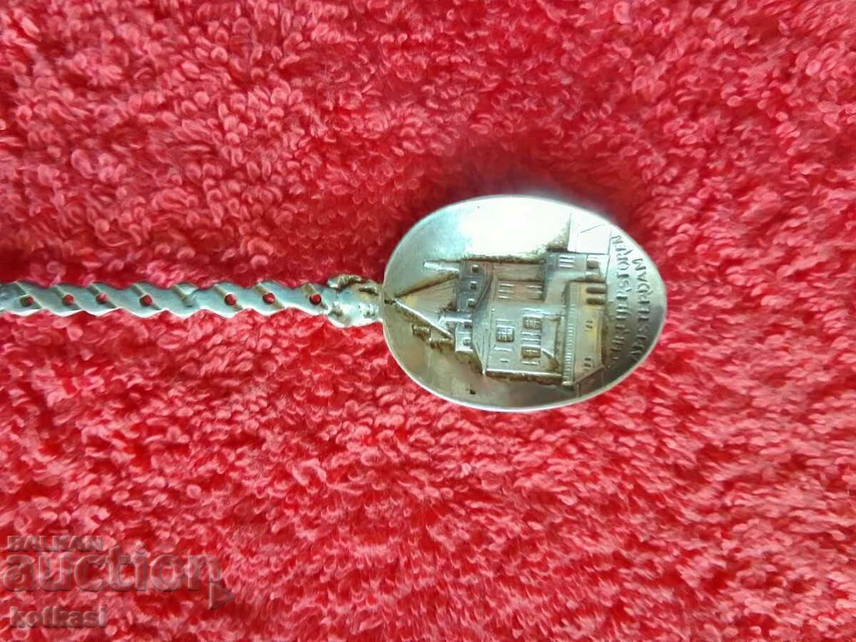 Beautiful old silver spoon inscribed Amsterdam - 6