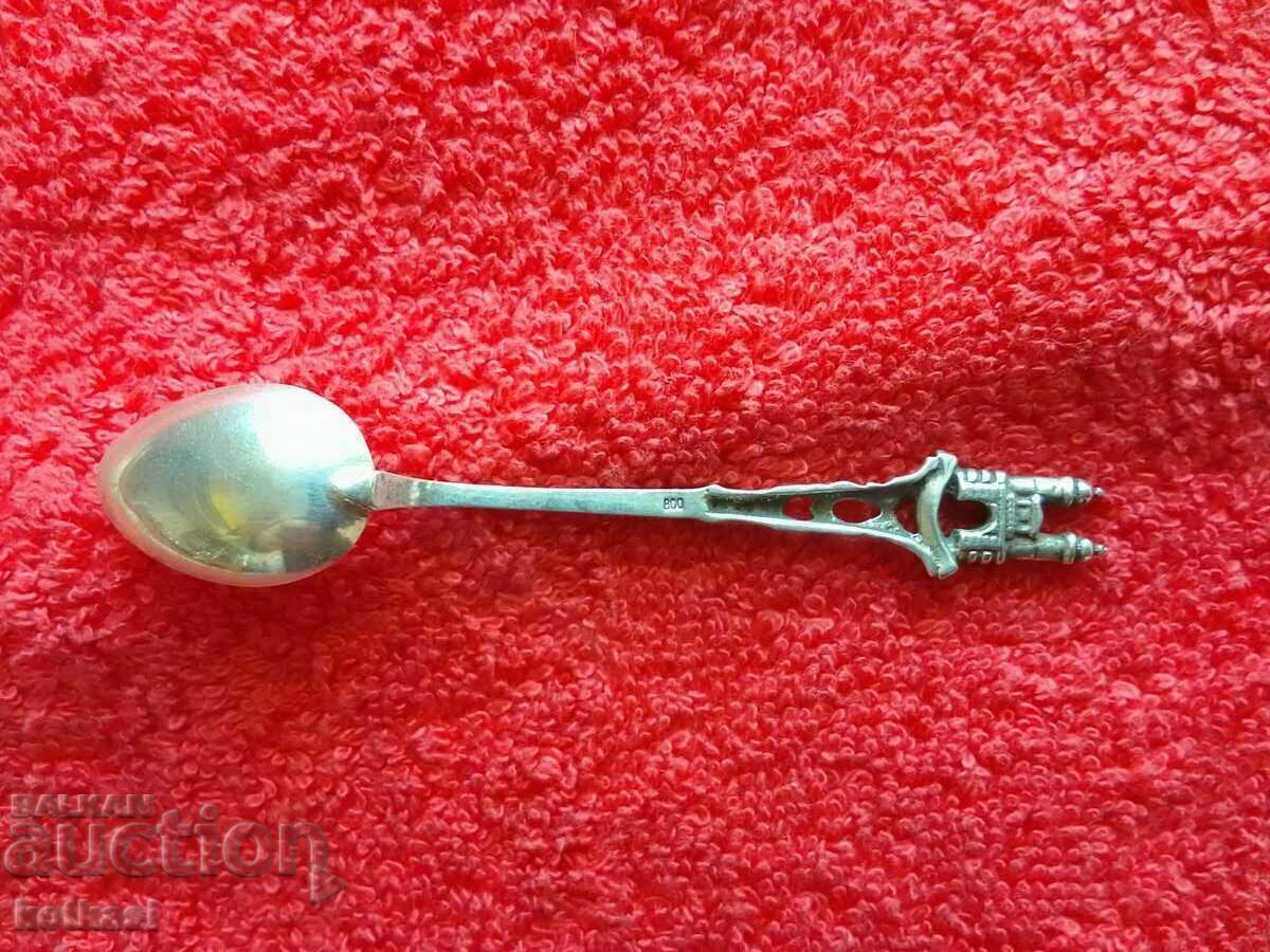 Auction Old small beautiful silver 800 spoon marked HEIDELBERG Auction Old small beautiful silver 800 spoon marked HEIDELBERG