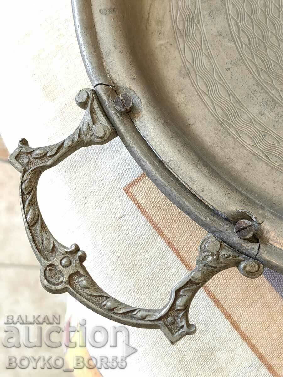 Antique Royal Alpaca Melchior Metal Tray - 5 Antique Royal Alpaca Melchior Metal Tray - 5