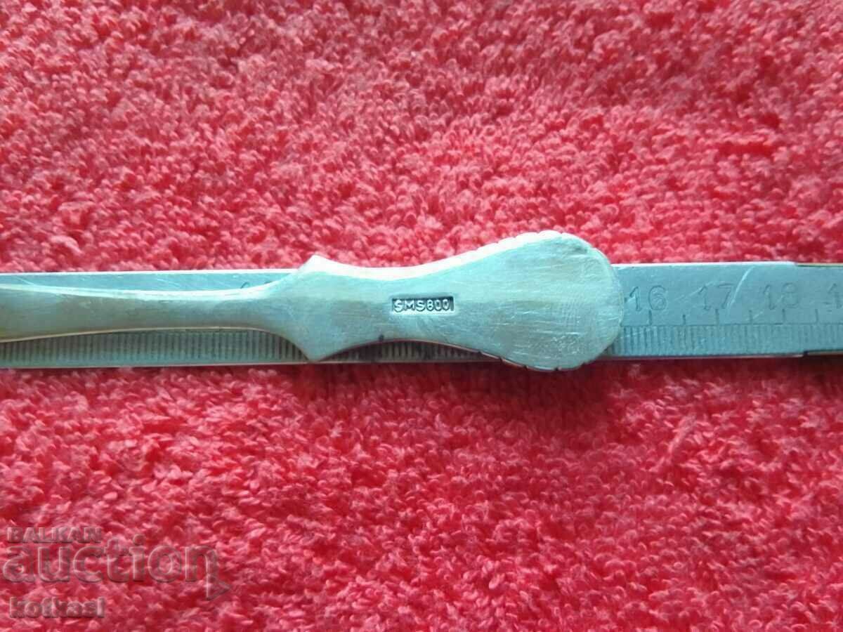 Auction Old silver 800 proof knife for letters and envelopes Auction Old silver 800 proof knife for letters and envelopes