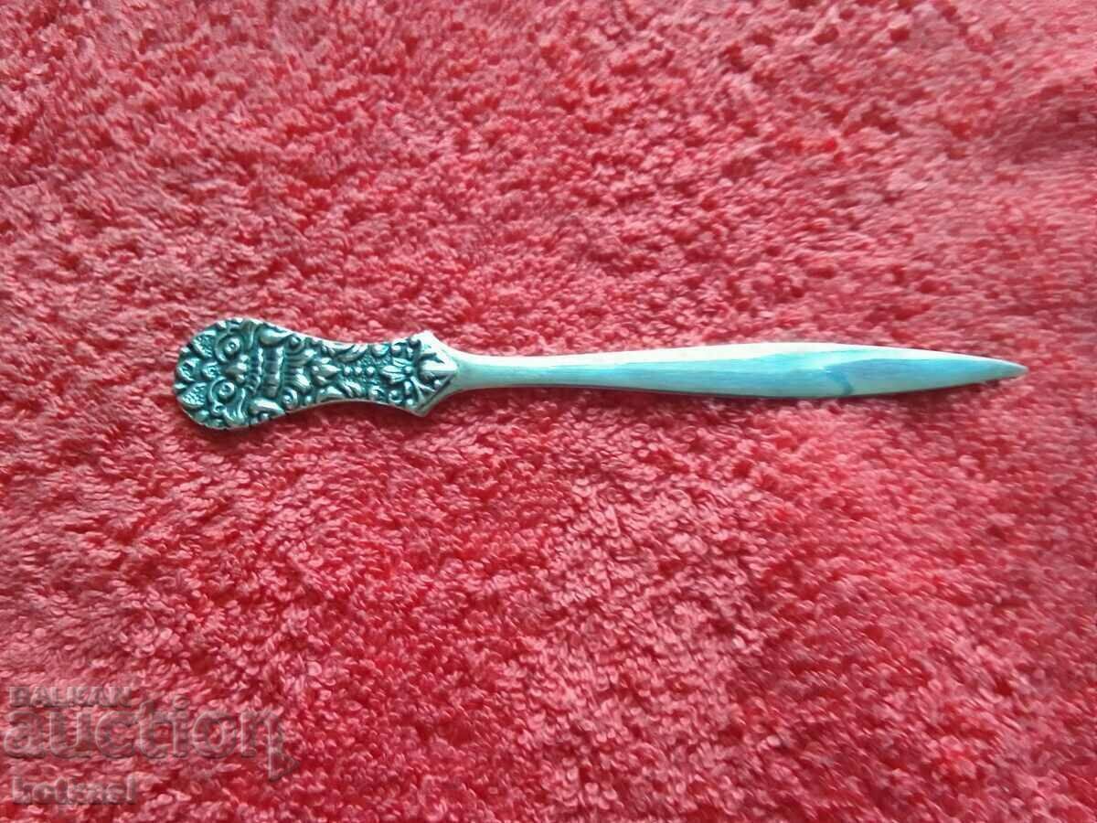 Old silver 800 proof knife for letters and envelopes - 7 Old silver 800 proof knife for letters and envelopes - 7
