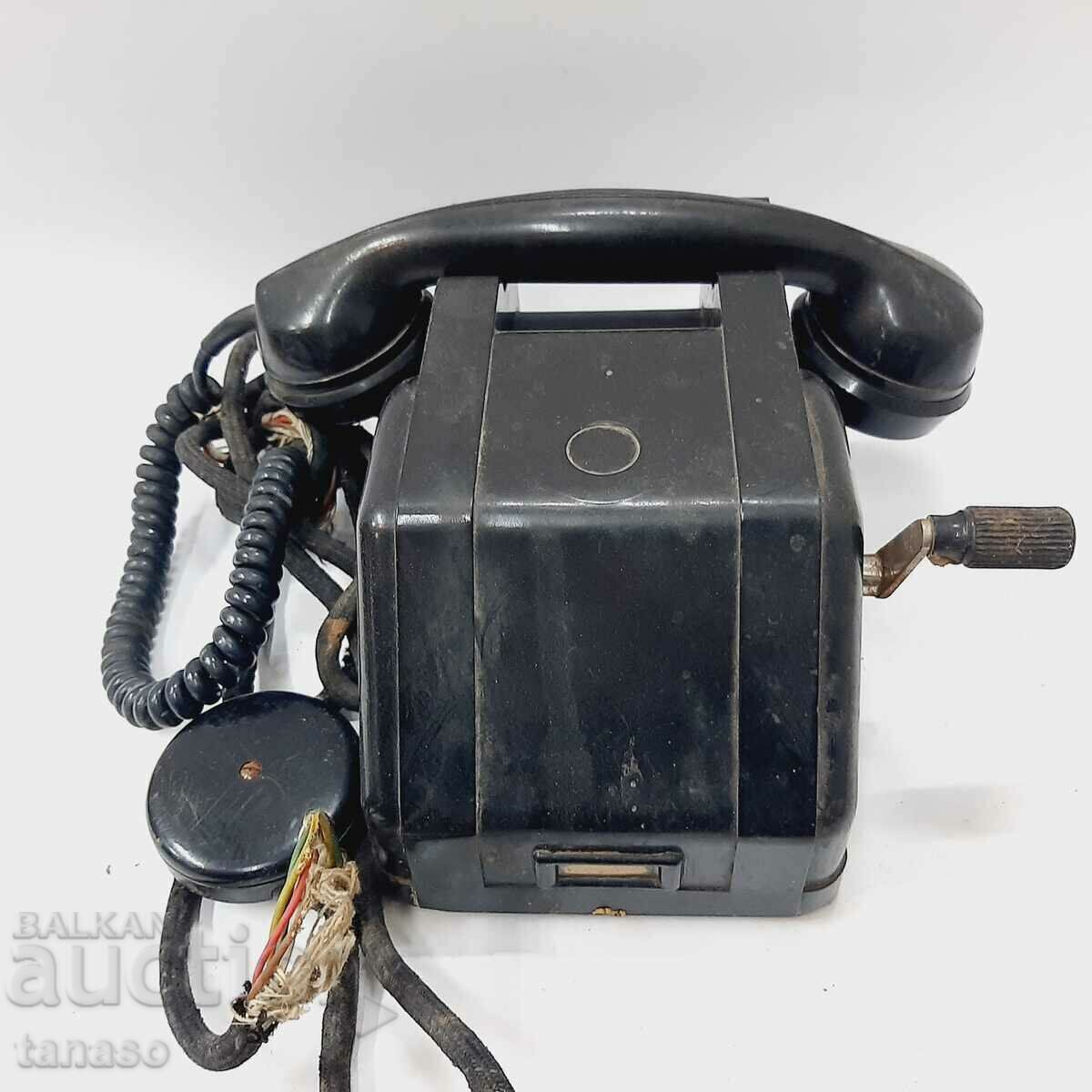 Bakelite telephone Belogradchik TM 30 1967 with crank(7.4) with price 80.00 BGN | € 40.90 Bakelite telephone Belogradchik TM 30 1967 with crank(7.4) with price 80.00 BGN | € 40.90