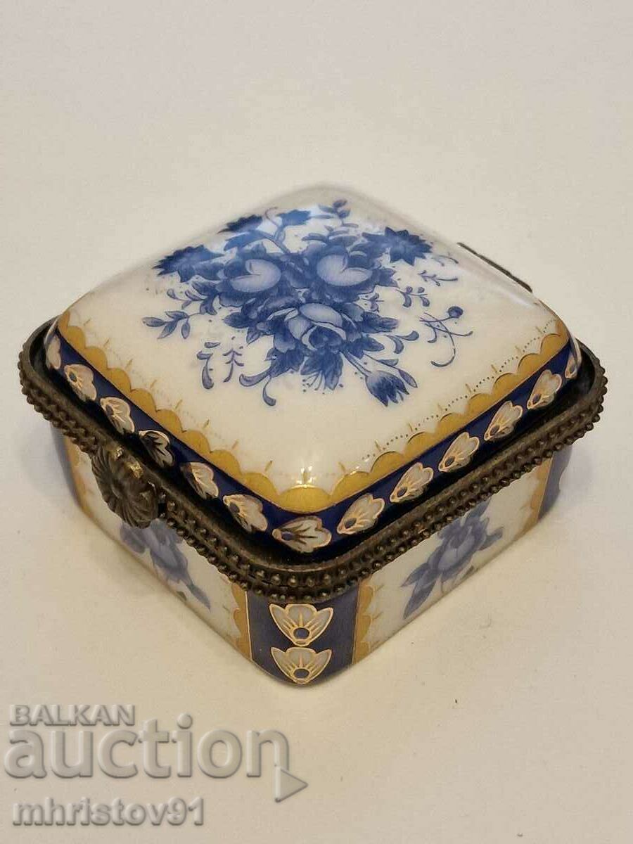 Hand painted porcelain box