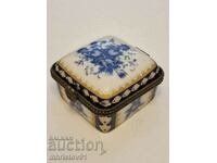 Hand painted porcelain box