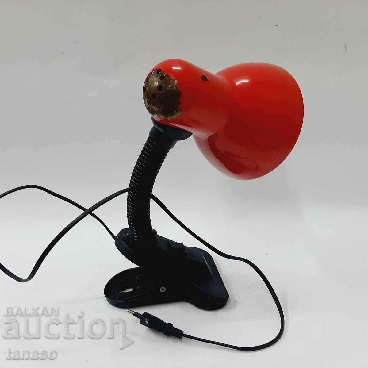 Auction Table lamp, red and black with clip(7.4) Auction Table lamp, red and black with clip(7.4)