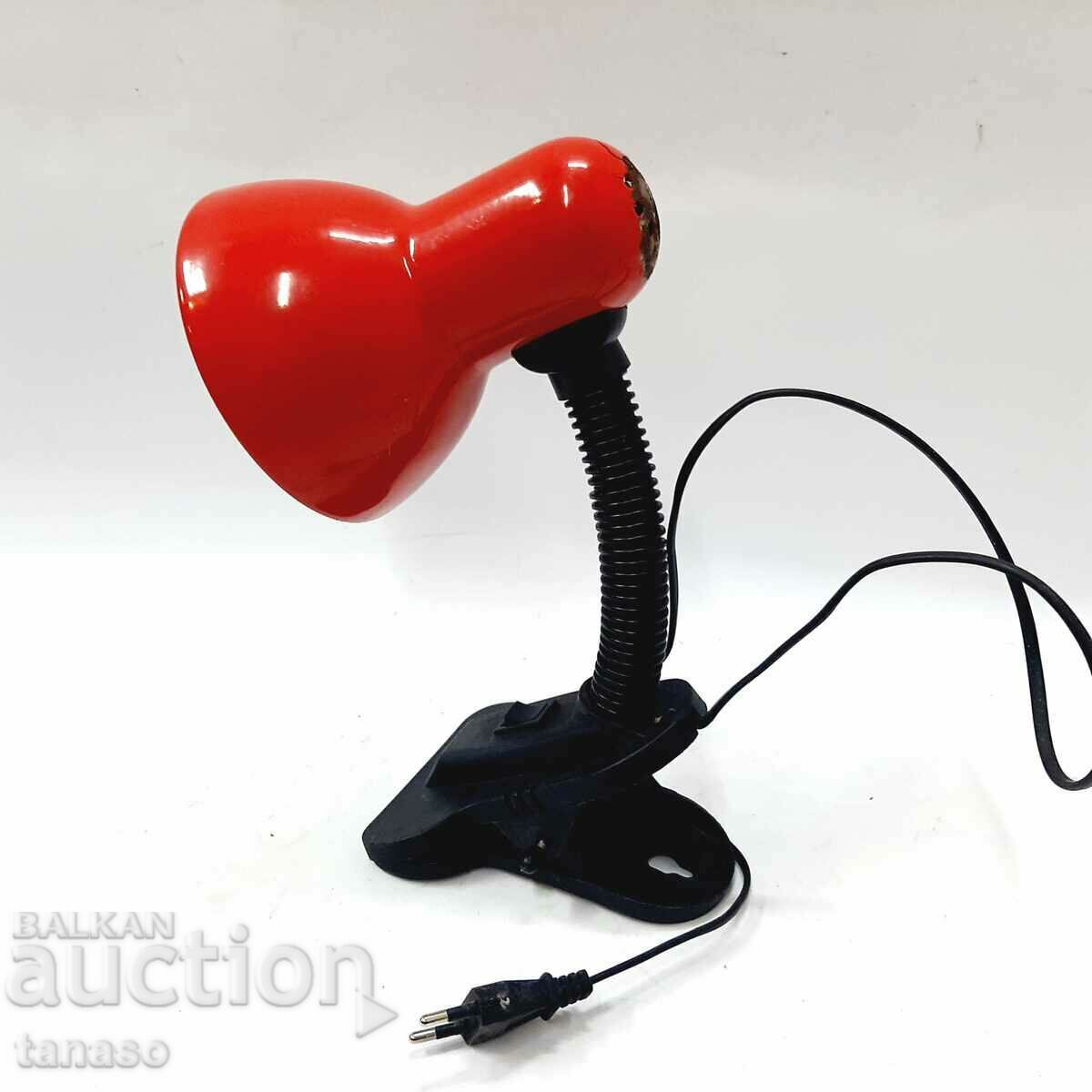 Table lamp, red and black with clip(7.4) - 5 Table lamp, red and black with clip(7.4) - 5