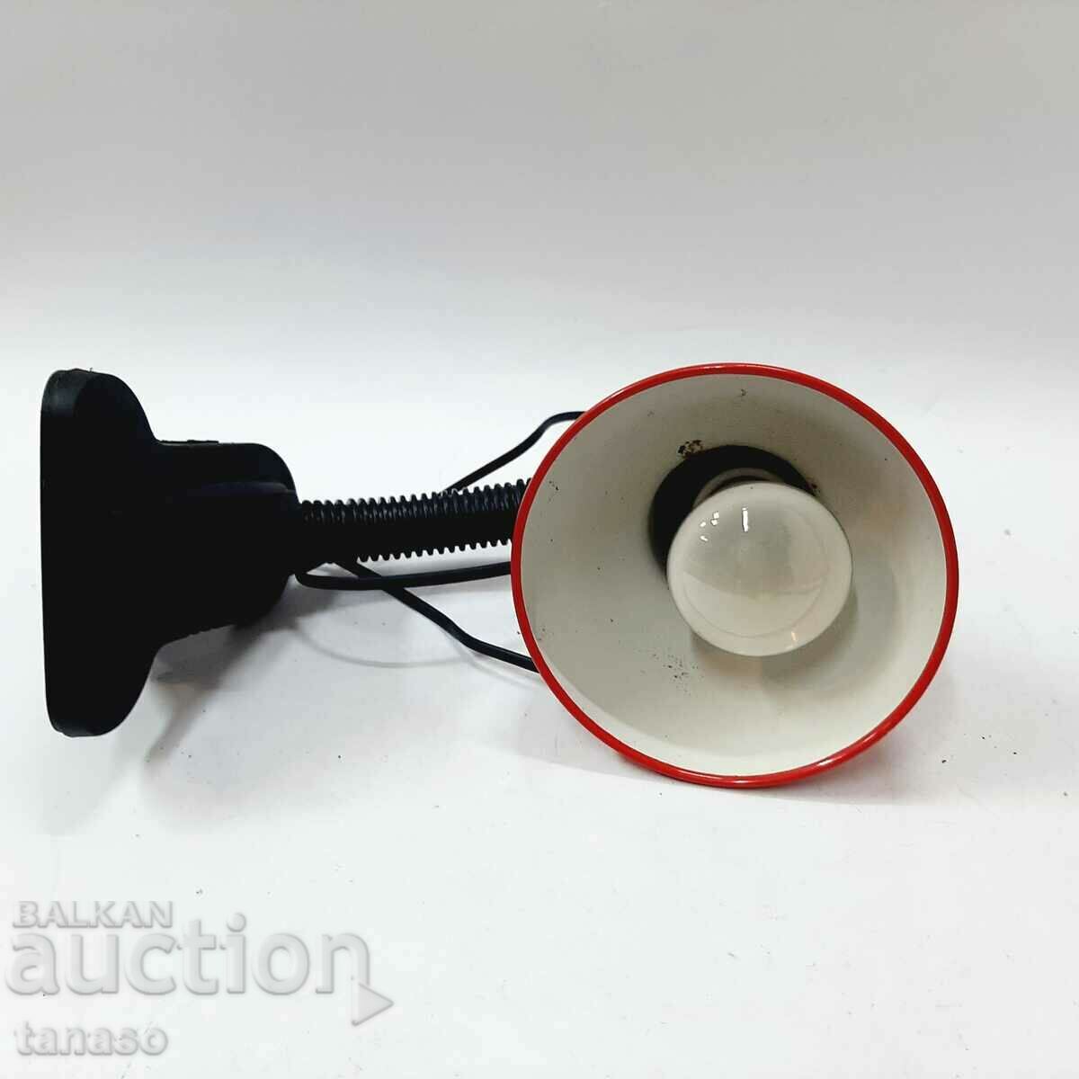 Table lamp, red and black with clip(7.4) - 6 Table lamp, red and black with clip(7.4) - 6